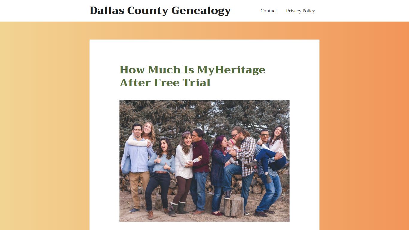 How Much Is MyHeritage After Free Trial - Dallas County Genealogy